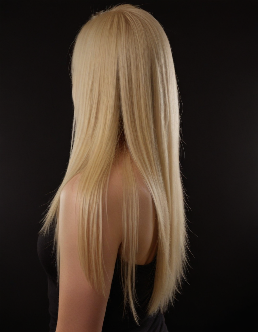 Yellow Blonde Long Straight Clip-in U-Part Hair Extensions