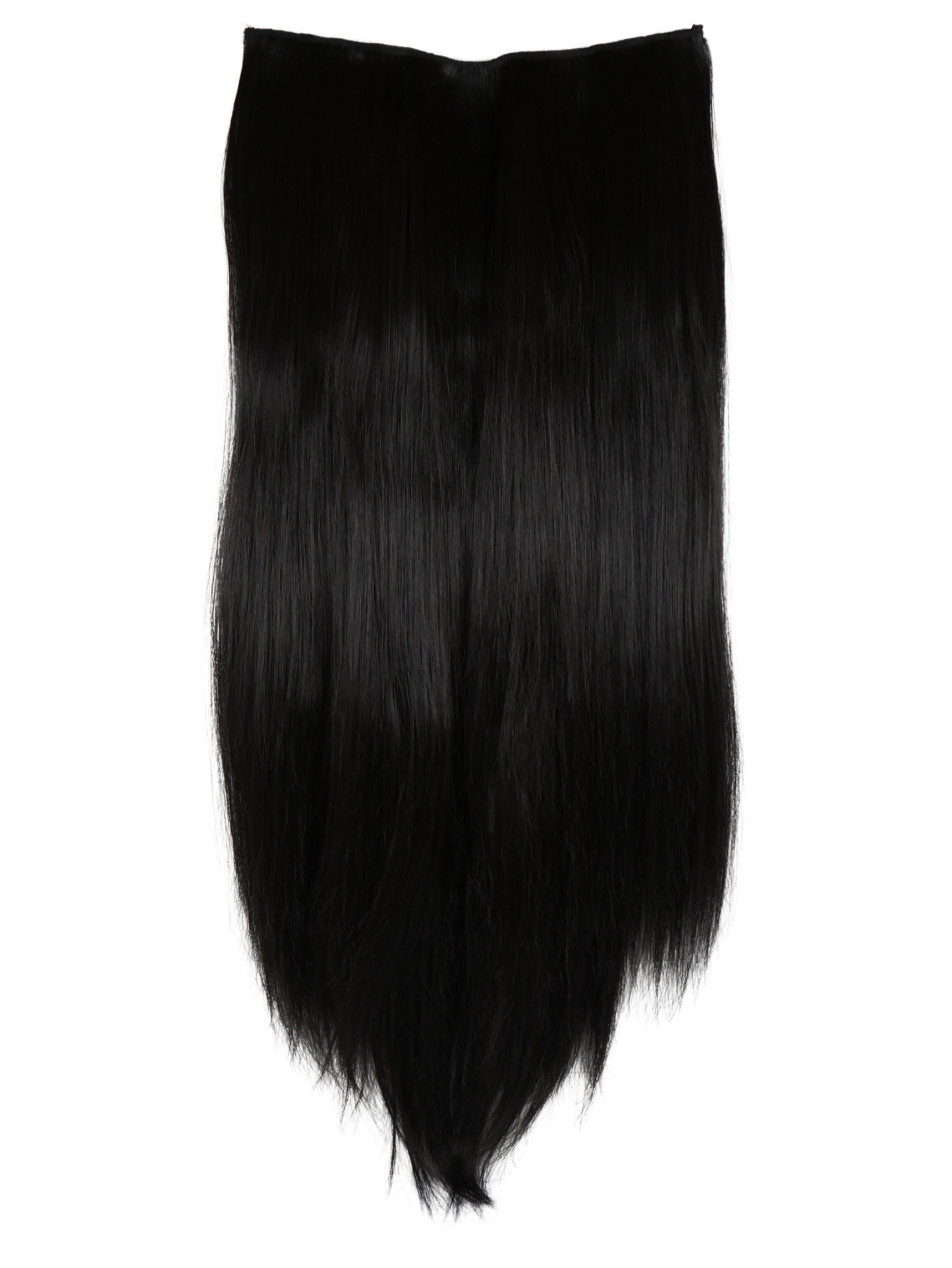 Jet Black Long Straight 7 Piece Clip-in Hair Extensions