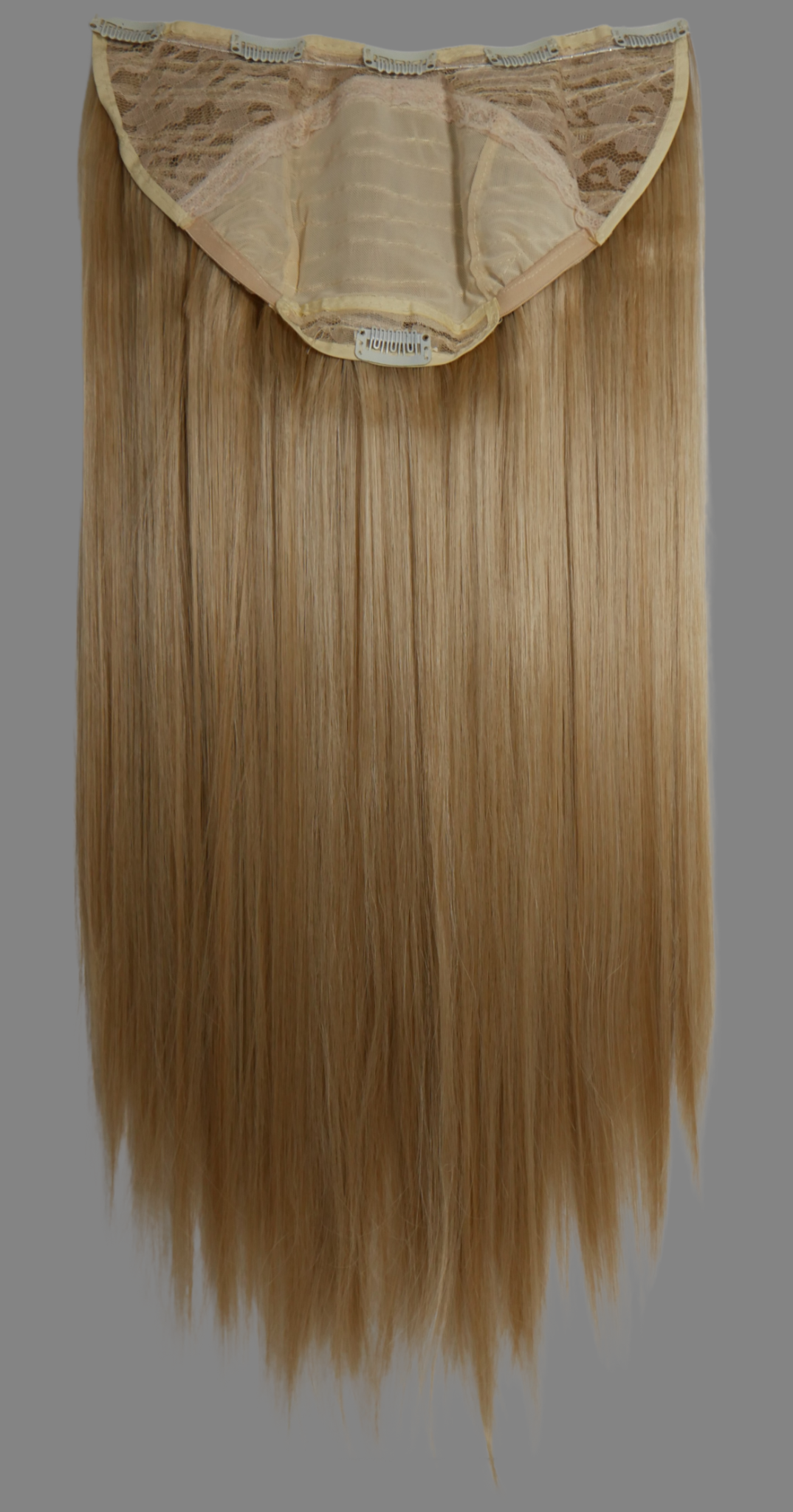 Light Blonde Long Straight Clip-in U-Part Hair Extensions