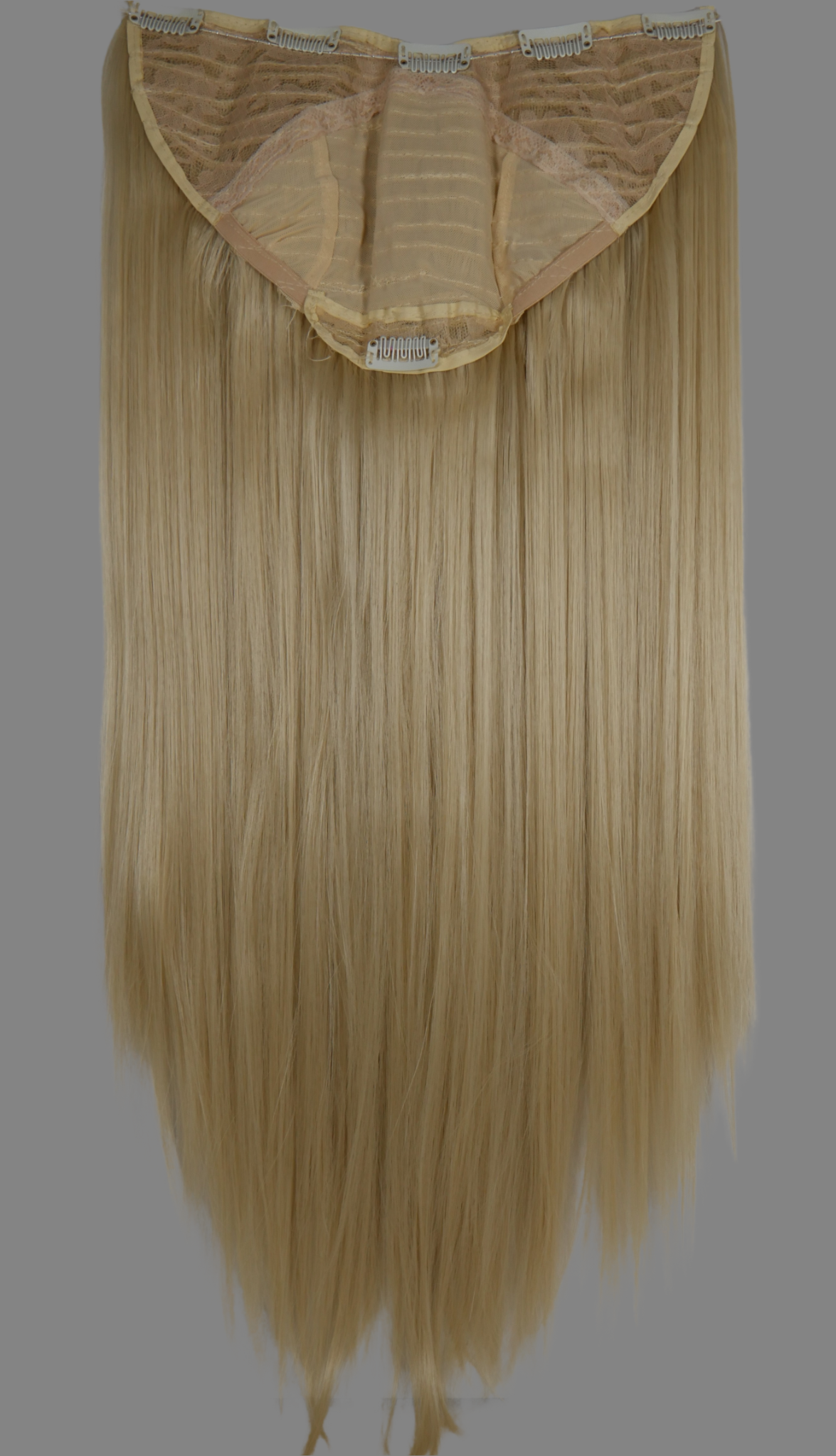 Yellow Blonde Long Straight Clip-in U-Part Hair Extensions