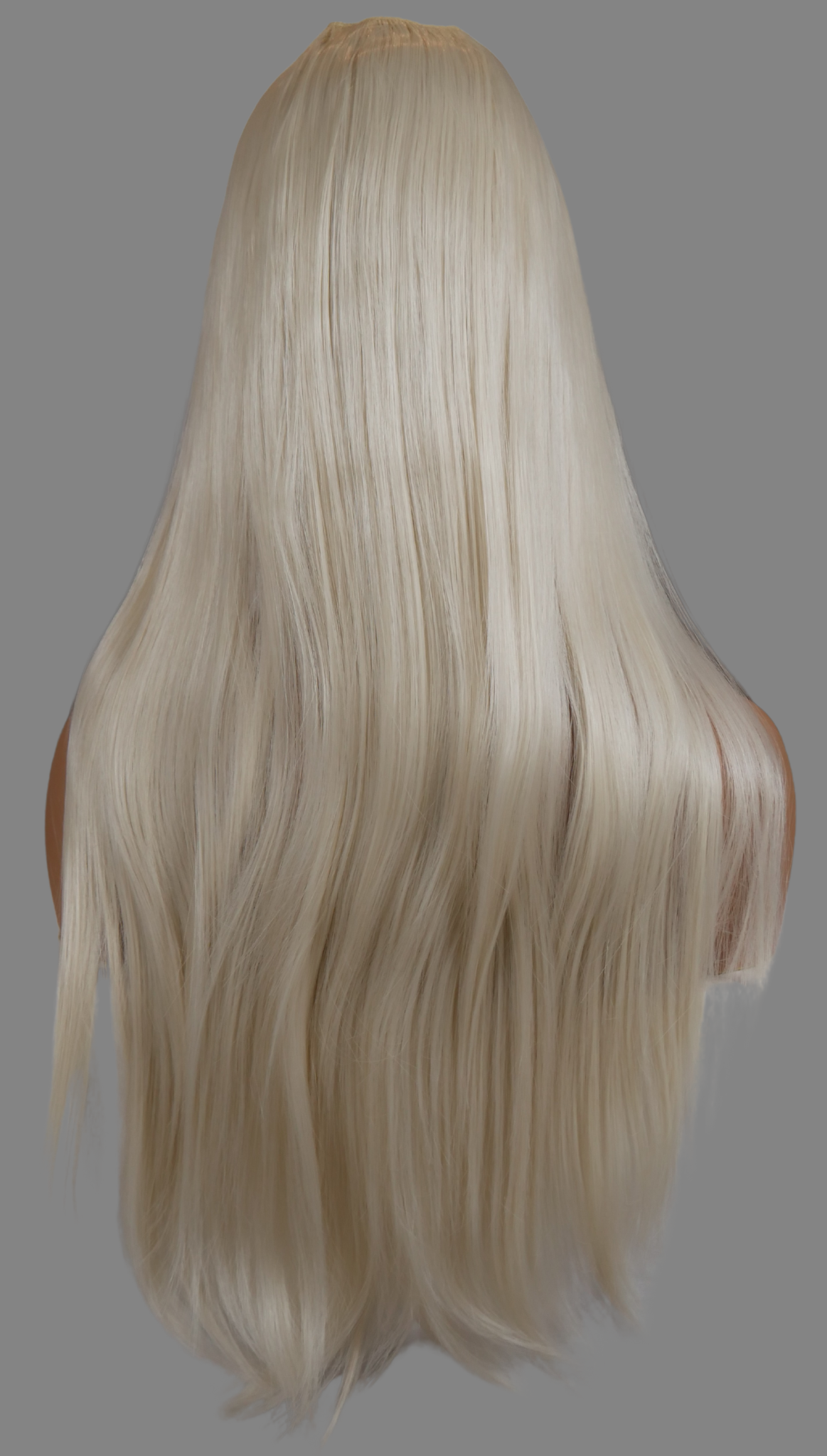 Platinum Blonde Long Straight Clip-in U-Part Hair Extensions