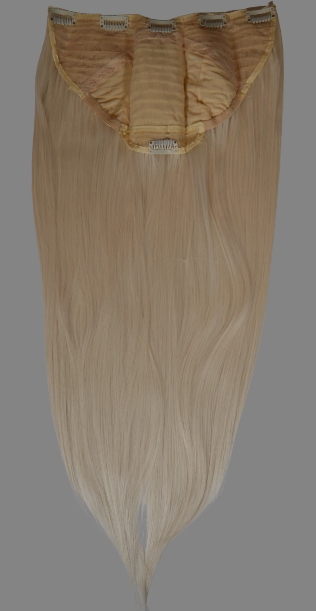 Platinum Blonde Long Straight Clip-in U-Part Hair Extensions