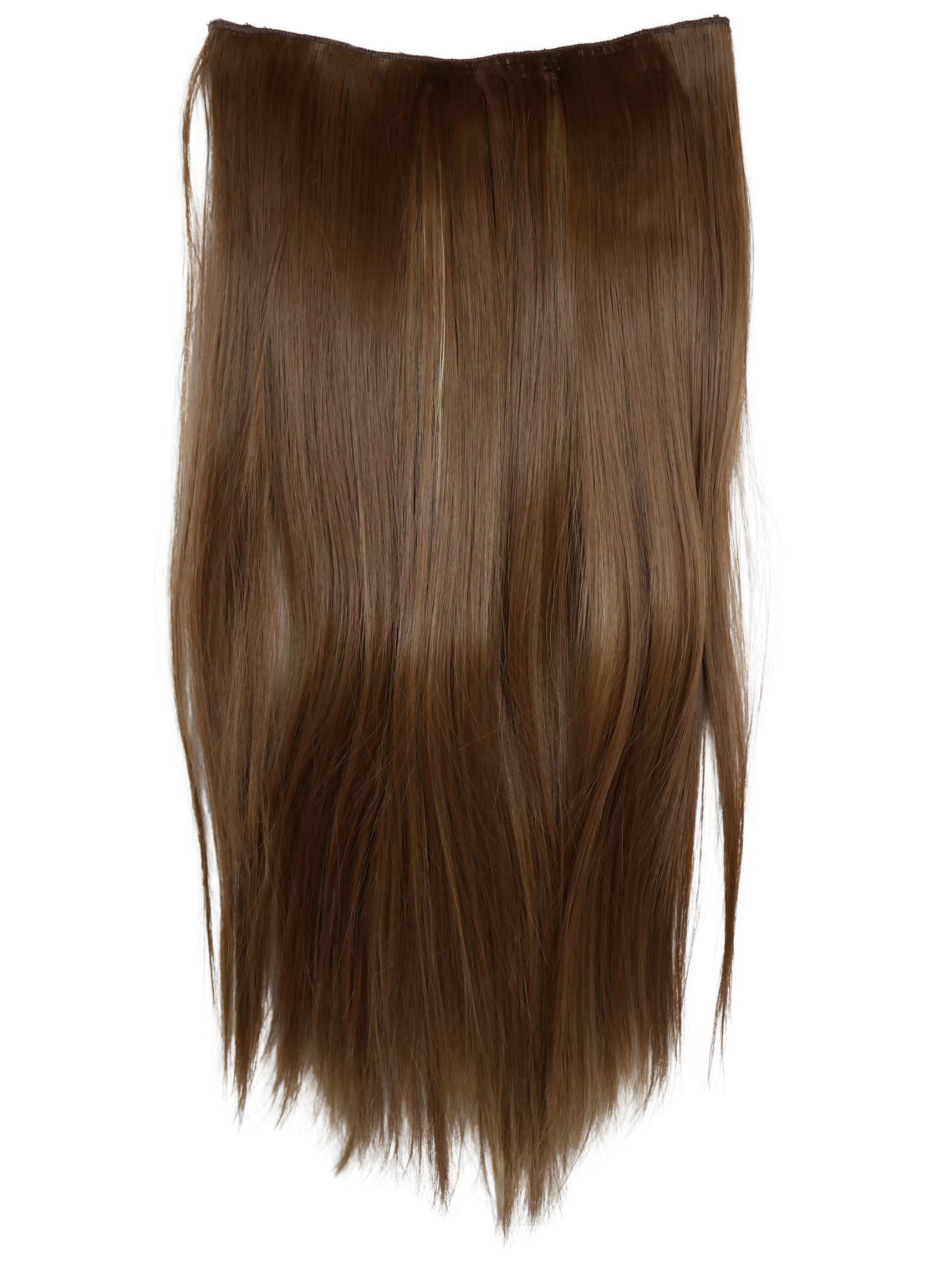 Brown Long Straight Clip-in U-Part Hair Extensions With Blonde Highlights