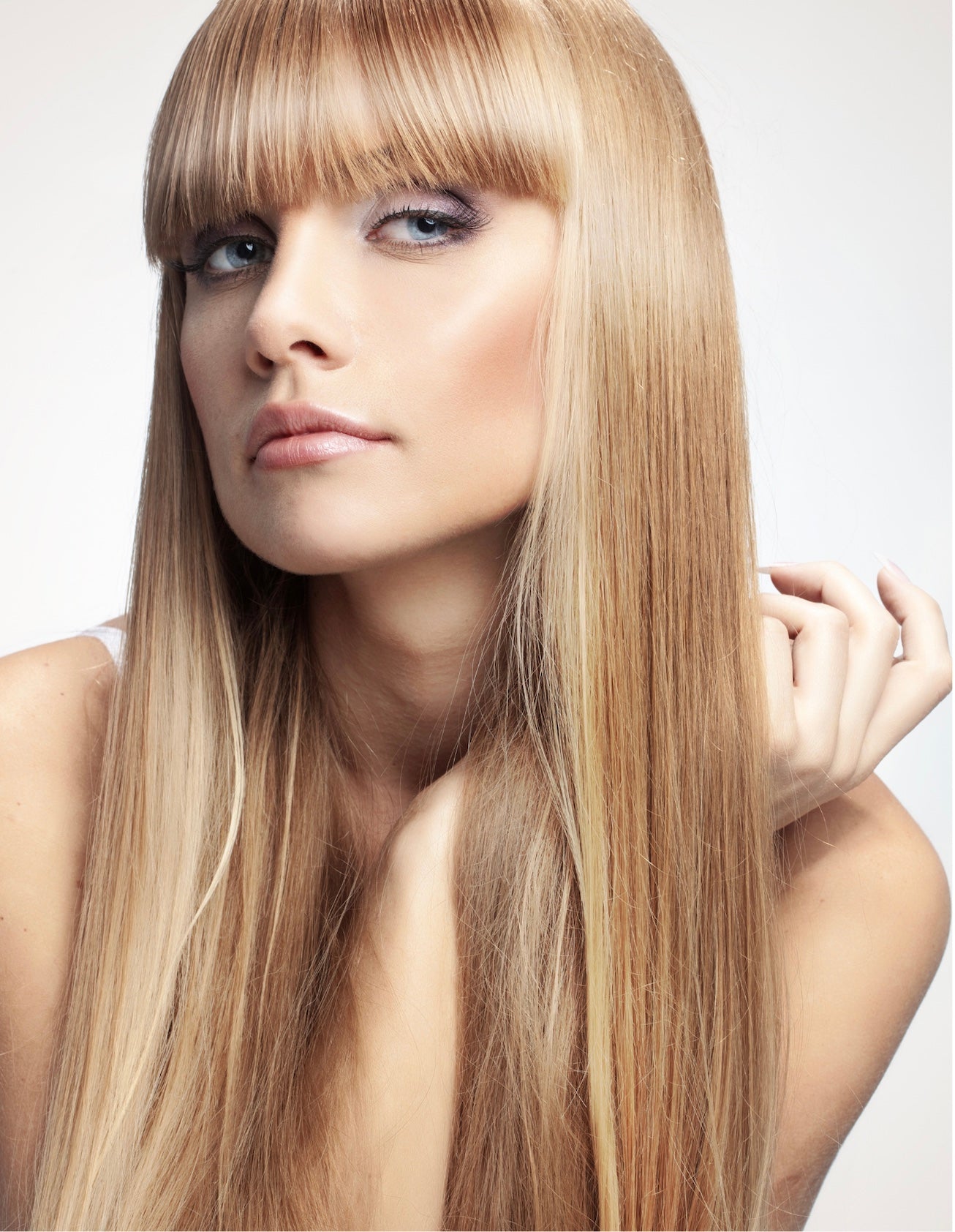 Golden Blonde Long Straight Clip-in U-Part Hair Extensions