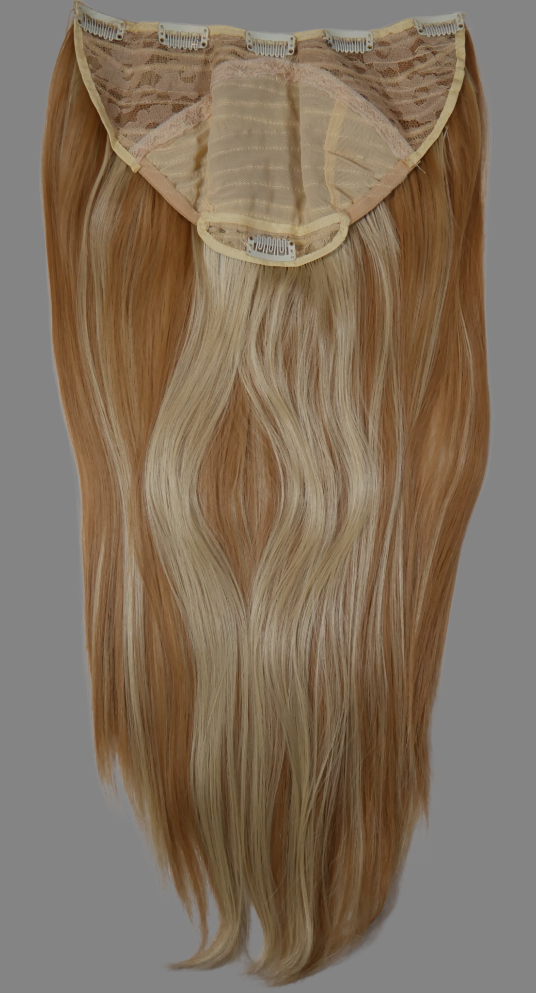 Golden Blonde Long Straight Clip-in U-Part Hair Extensions
