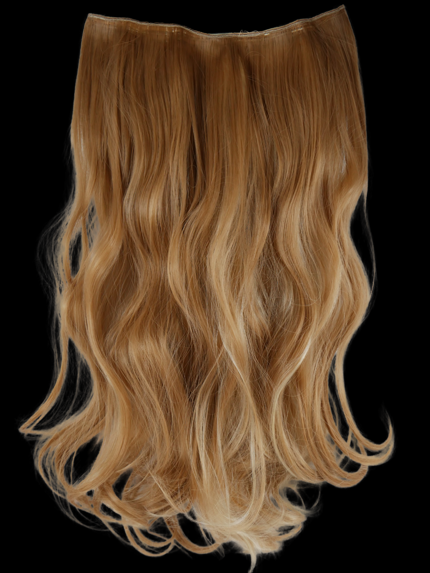 Golden Blonde Long Wavy Clip-in U-Part Hair Extensions