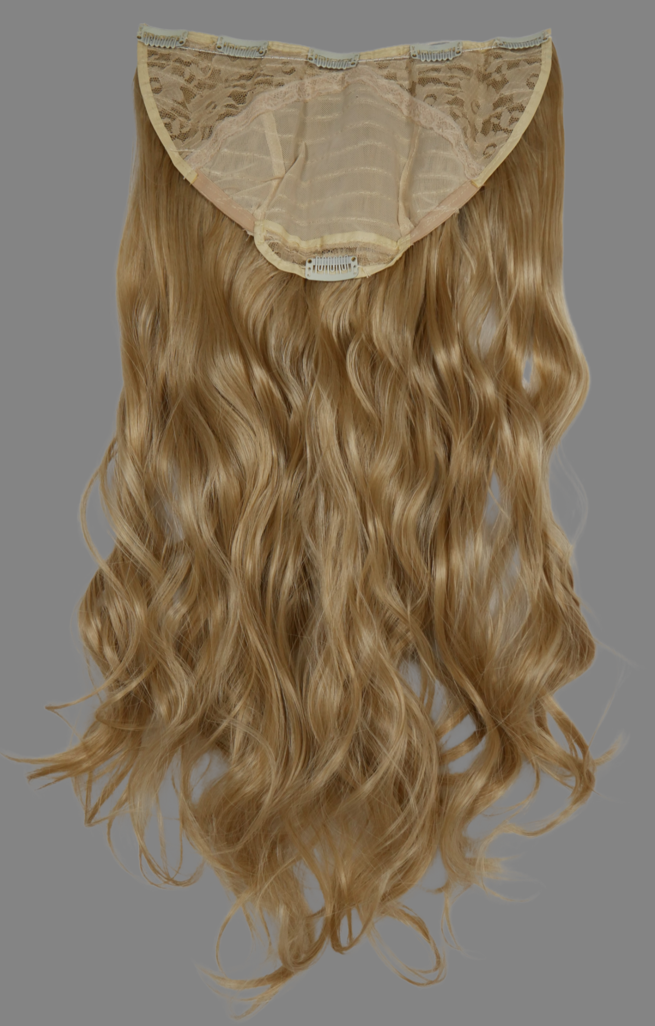 Light Blonde Long Wavy Clip-in U-Part Hair Extensions